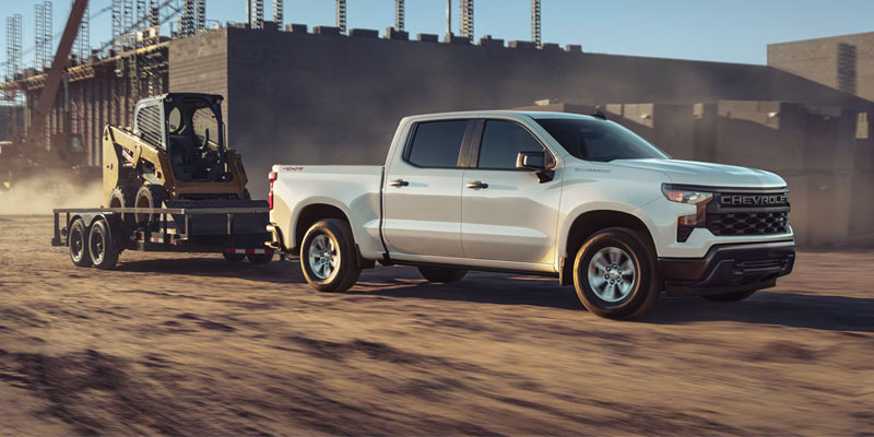 New 2026 Chevrolet Silverado 1500 showing it's heavy duty capabilities