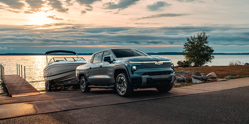 2026 Chevrolet Silverado EV Showing it's towing Capabilities