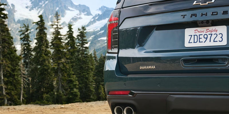 2026 Chevrolet Tahoe parked in its back profile