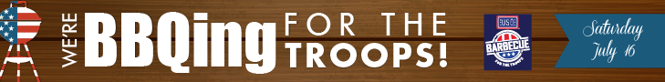 BBQ for the troops banner