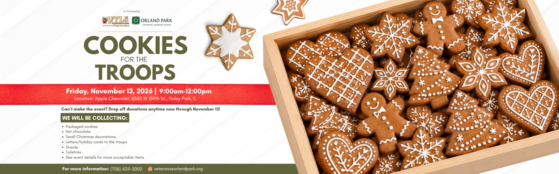 Cookies for the Troops Event