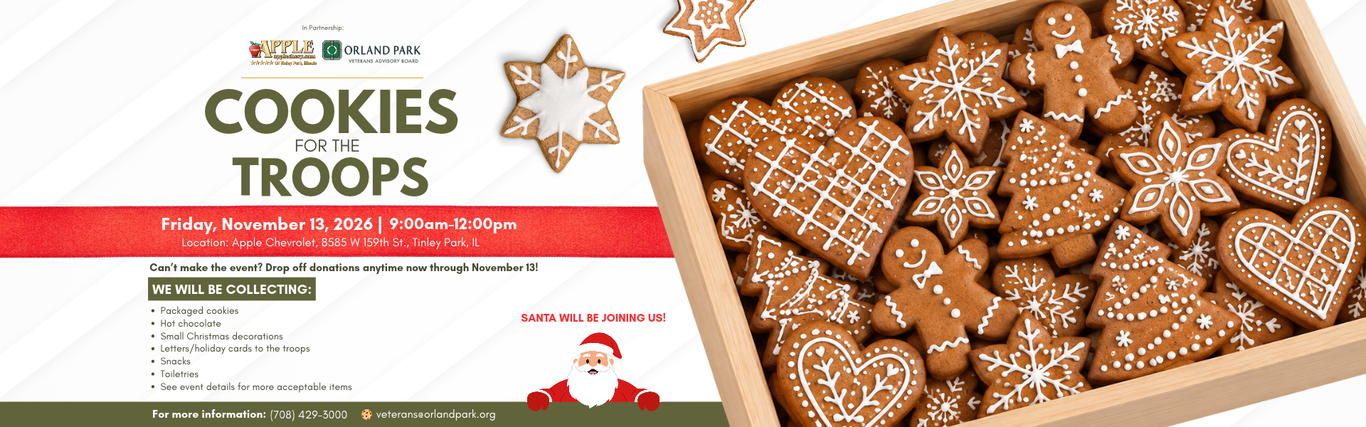 Cookies for the Troops Event